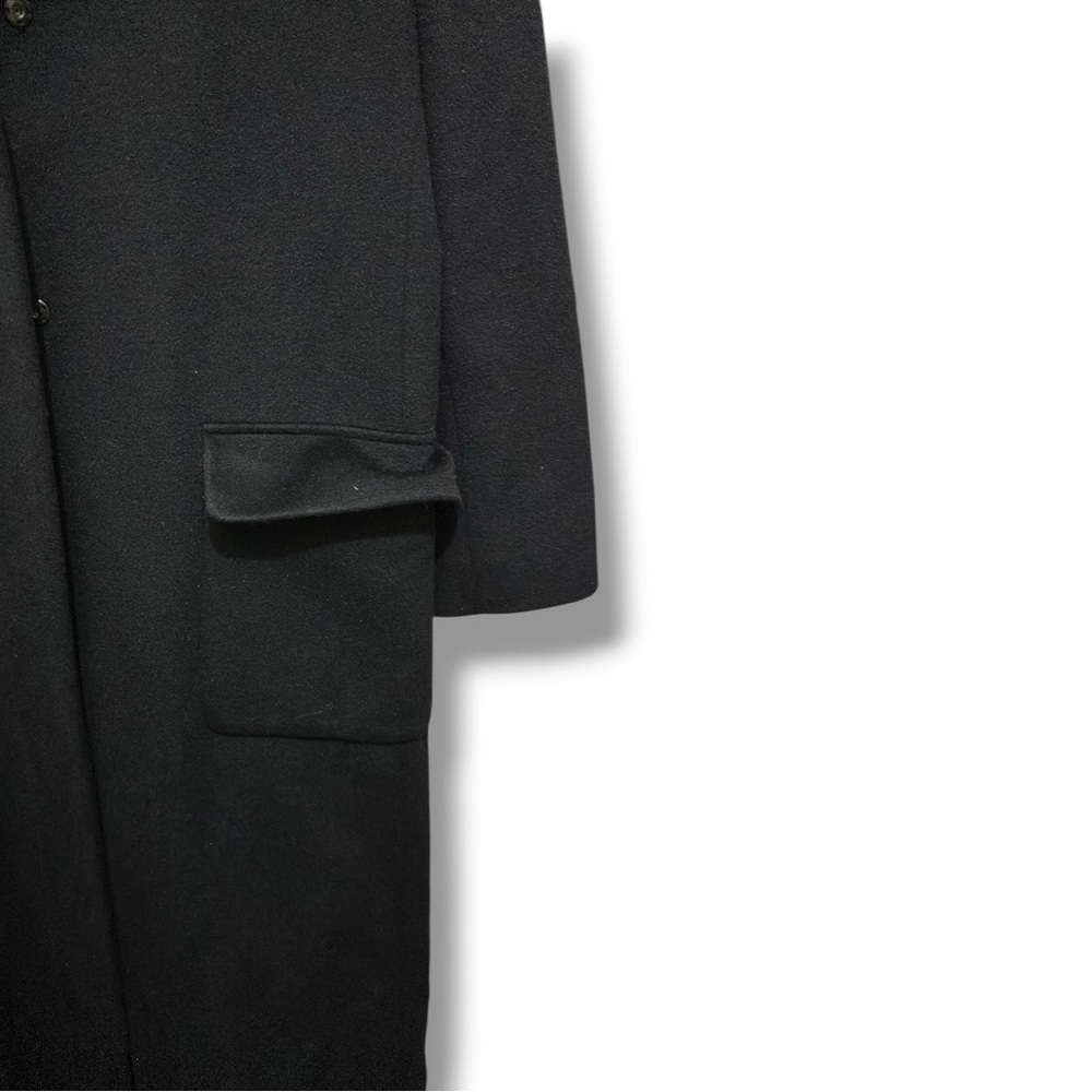 347 Burberry London | NWOT Italy $2900 Black Wool Cashmere Hooded Coat (Size 12) - Picture 6 of 13